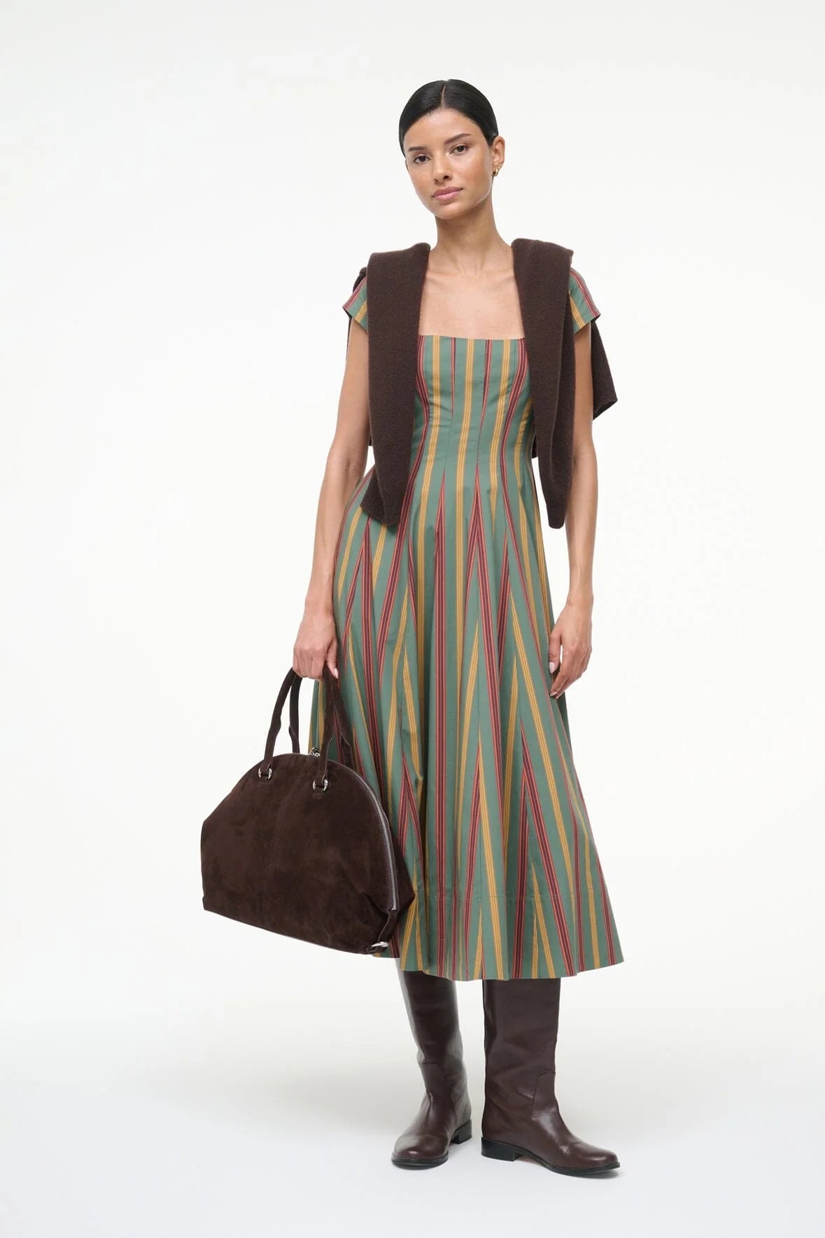 Short Sleeve Wells Dress in Trailblazer Stripe