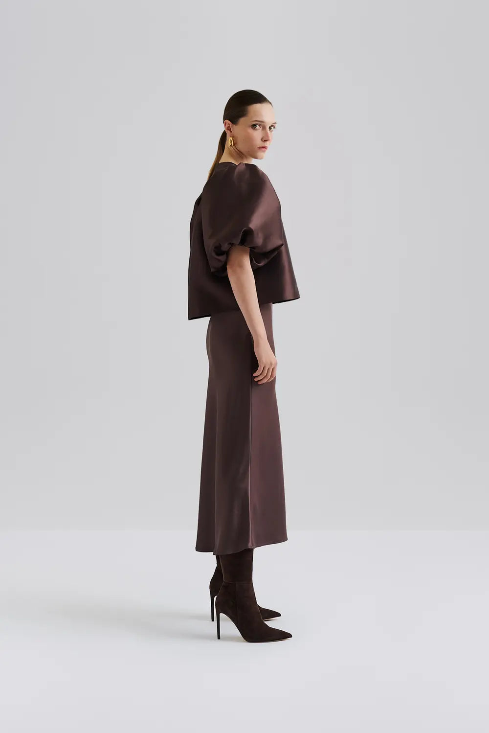 Cleo Blouse in Chocolate Brown