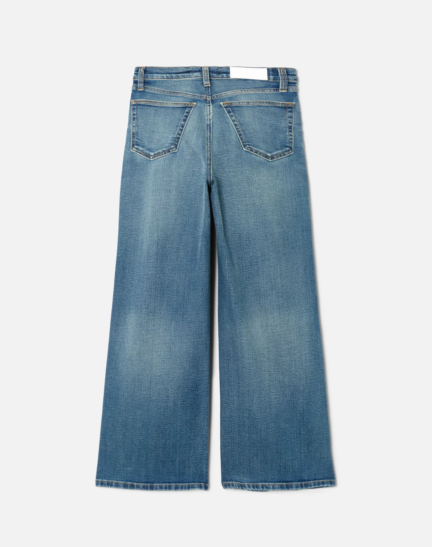 Comfort Stretch High Rise Wide Leg Crop in Crafted Indigo