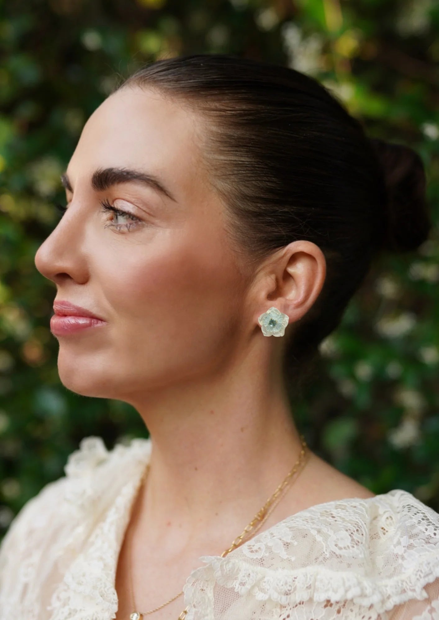 Petite MOP & Mint Blue Blossom Studs