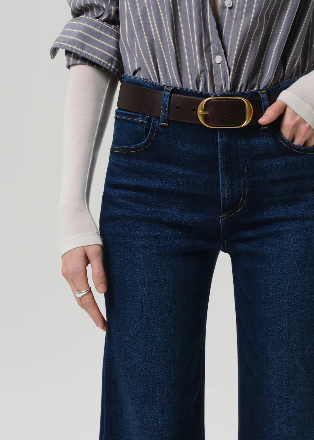 Lyra Wide Leg Crop Clean Hem in Dakota