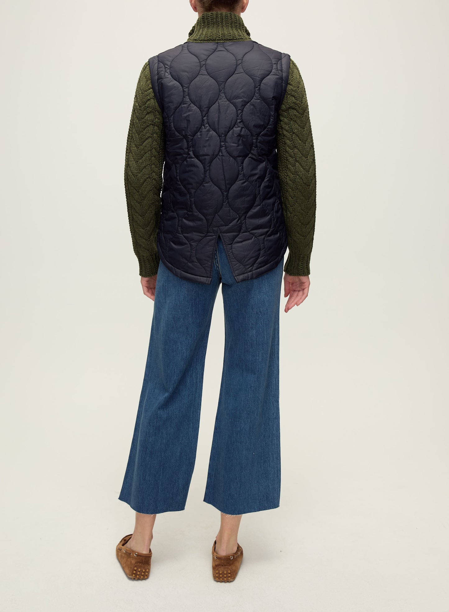 Patra Mixed Media Jacket in Navy/Army Melange