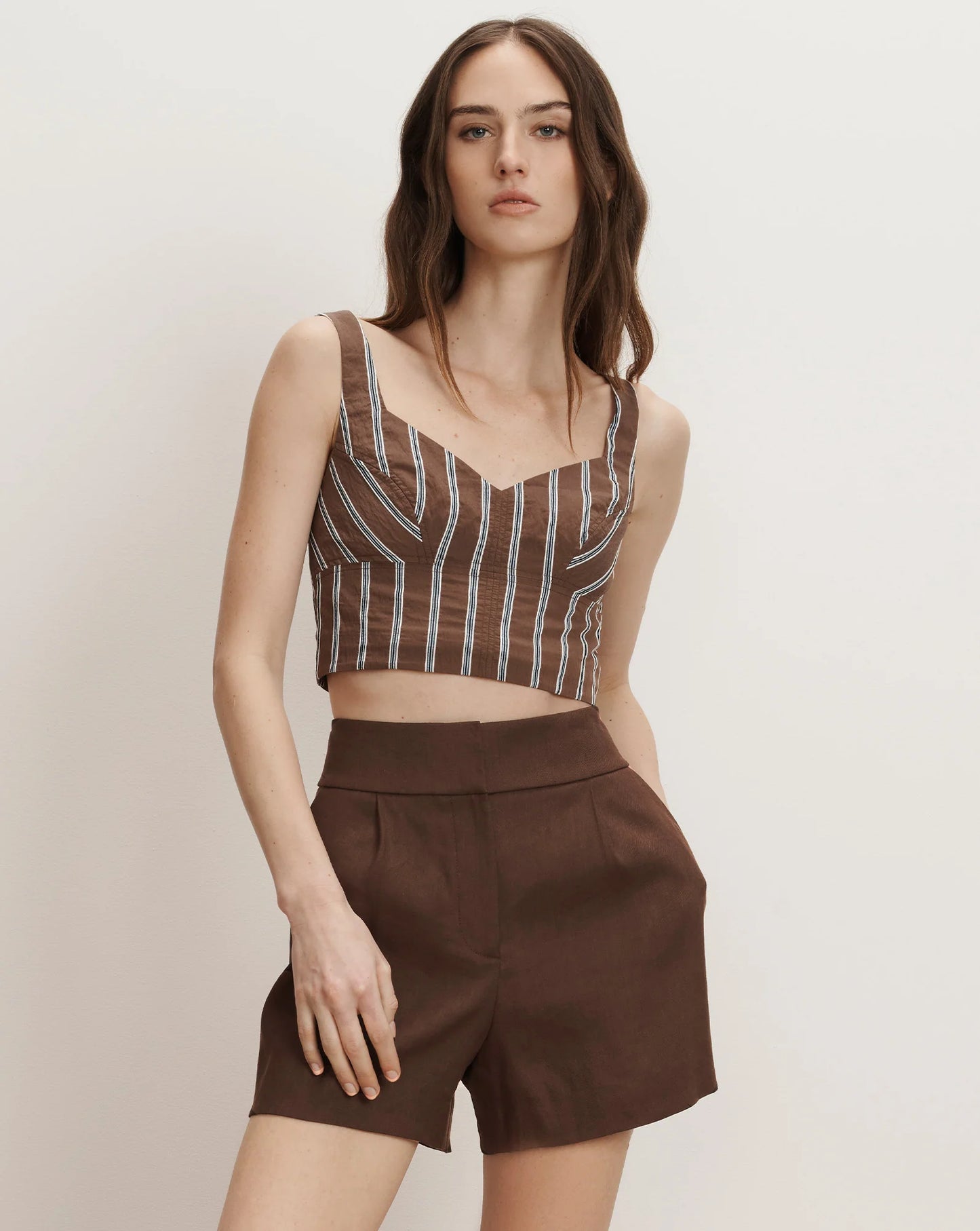 Vionette Tank Top in Brown Mocha