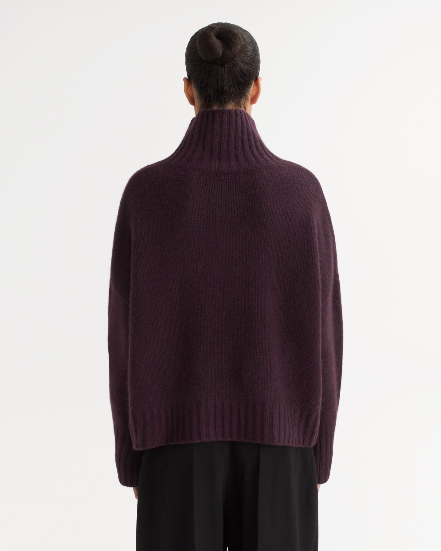 Girlfriend Turtleneck in Midnight Plum