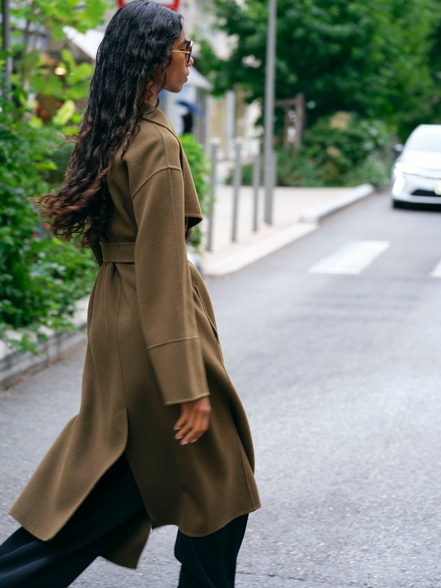 Long Coat in Olive