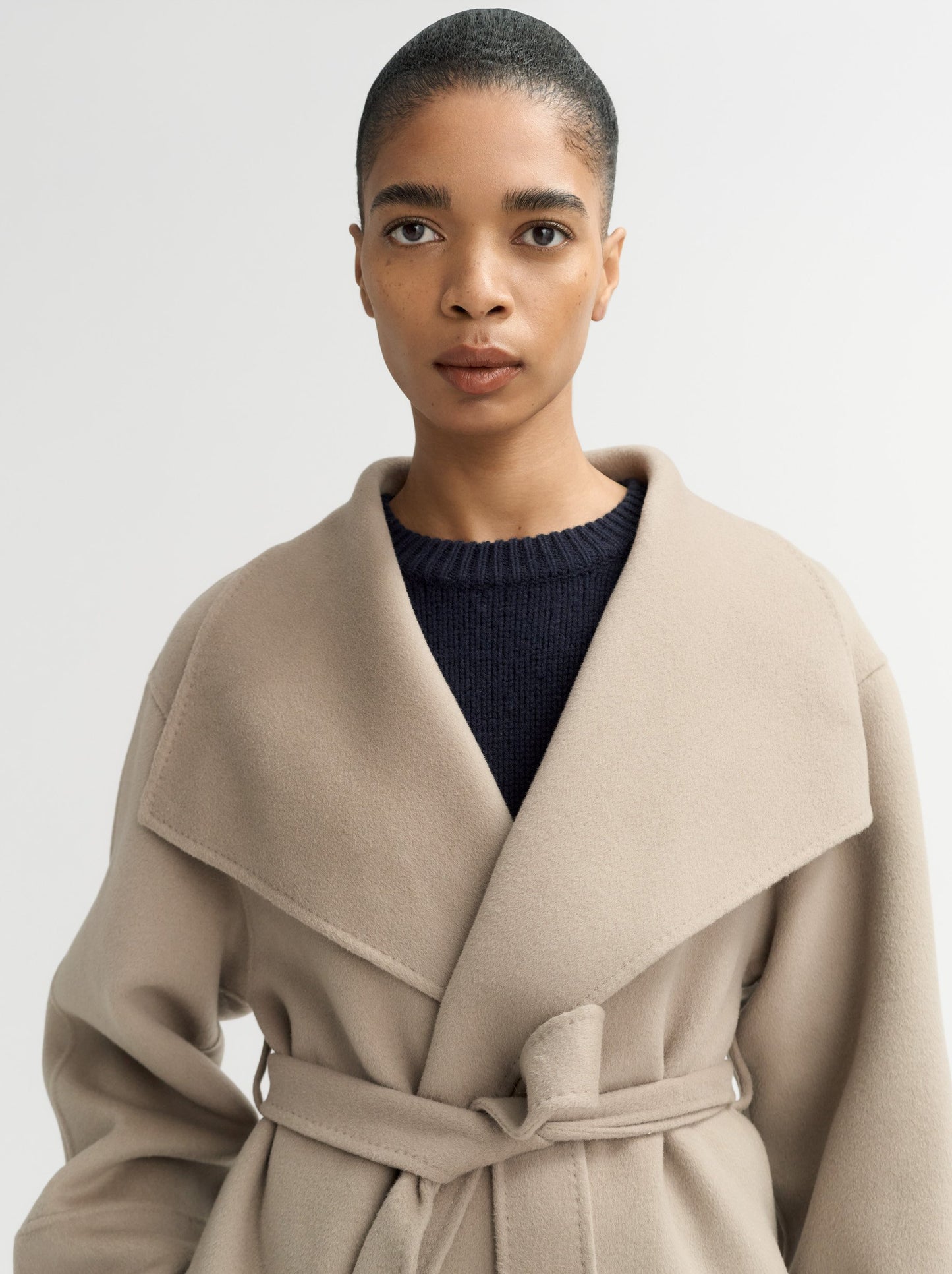 Long Coat in Dark Sand