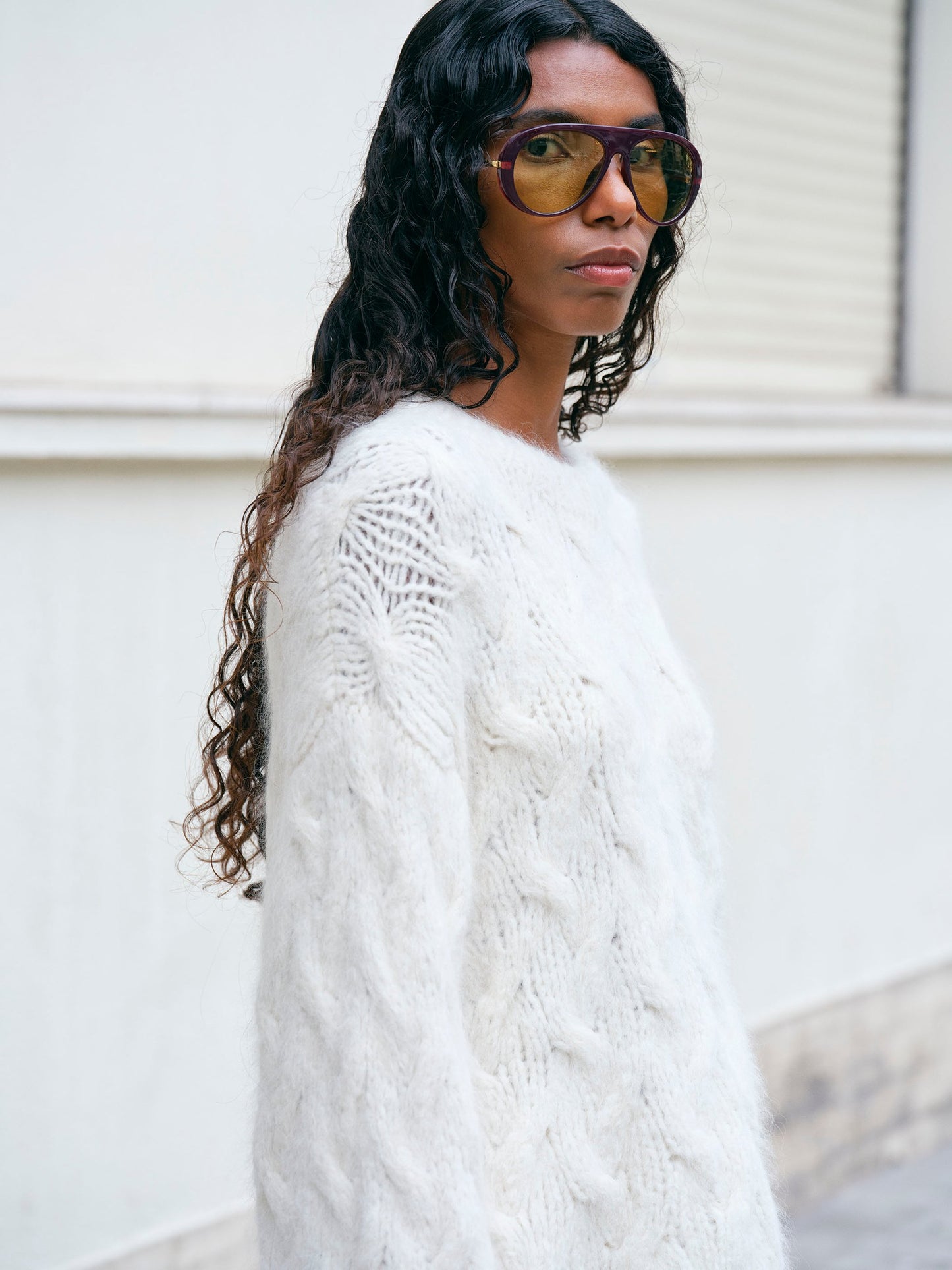 Chunky Cable Knit in Feather White