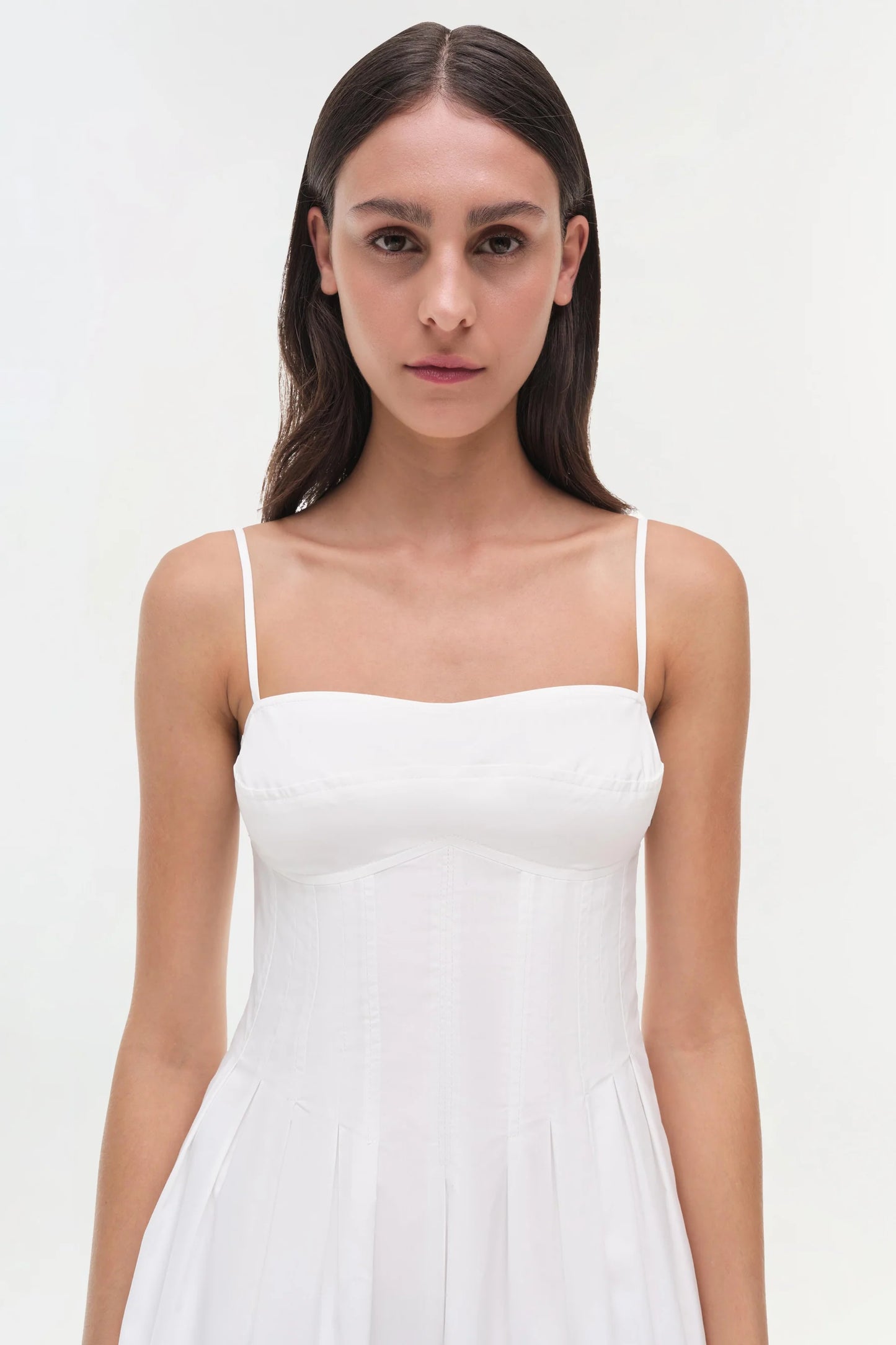 Kitt Cotton Mini Dress in White