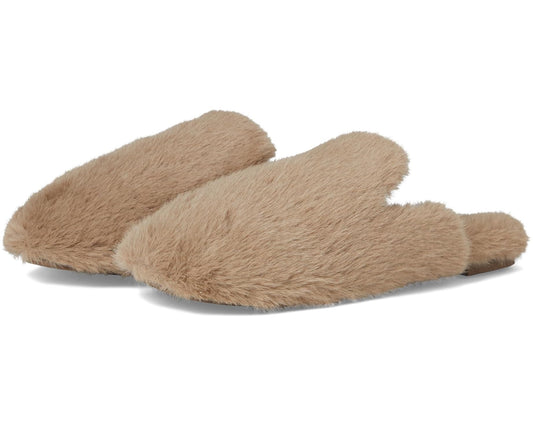 Plush Mule Slipper in Toffee