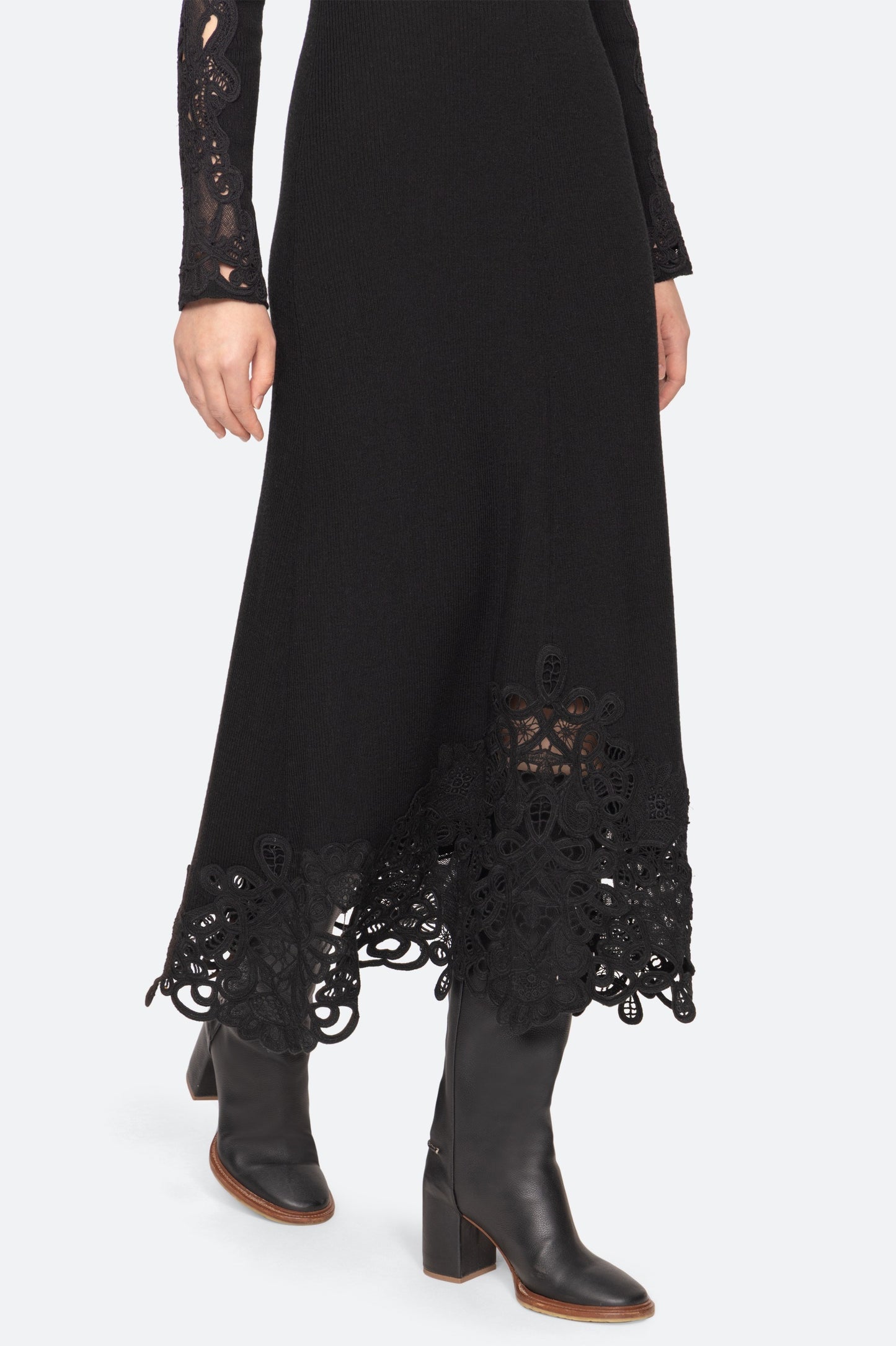 Adelina L/S Dress in Black