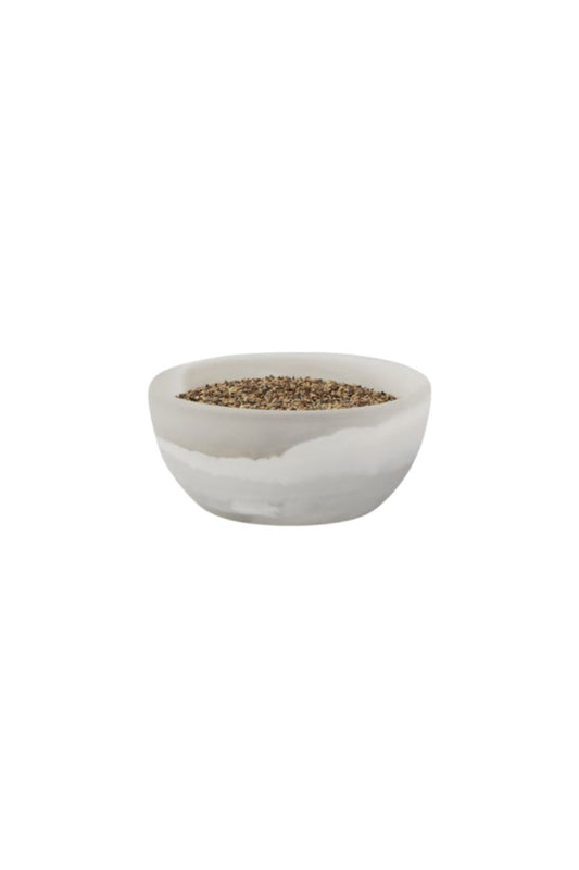 Hugo White Swirled Pinch Bowl