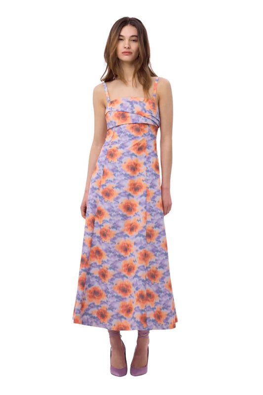 Meredith Dress in Orchid Apricot Multi