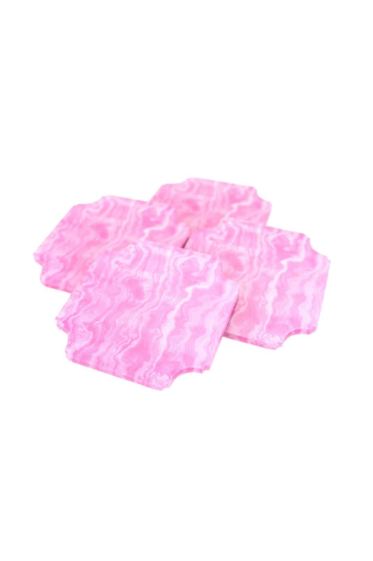 Coasters | Pink Agate, Set of 4
