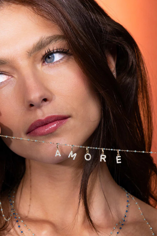 Lucky Letter E Diamond Pendant