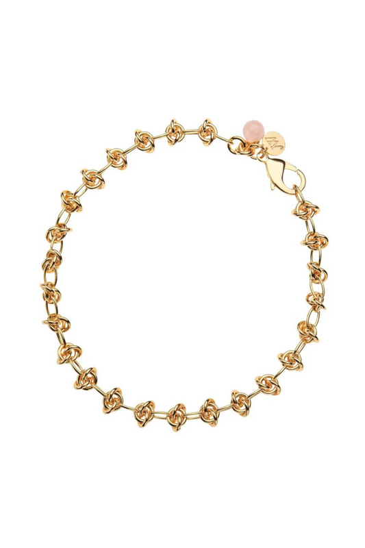 In a Knot Chain with Rose Quartz Bead