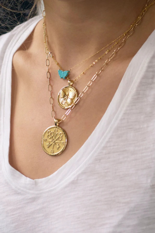 FOREVER JW Original Pendant Coin Necklace