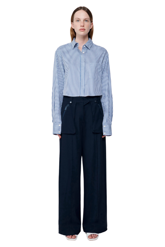 Renata Cropped Button-Up Shirt