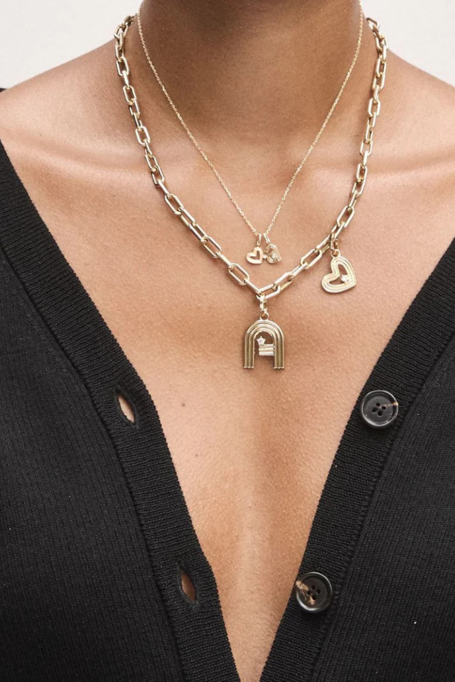 Groovy Diamond Heart Hinged Charm