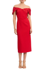 Chiara Red Midi Dress