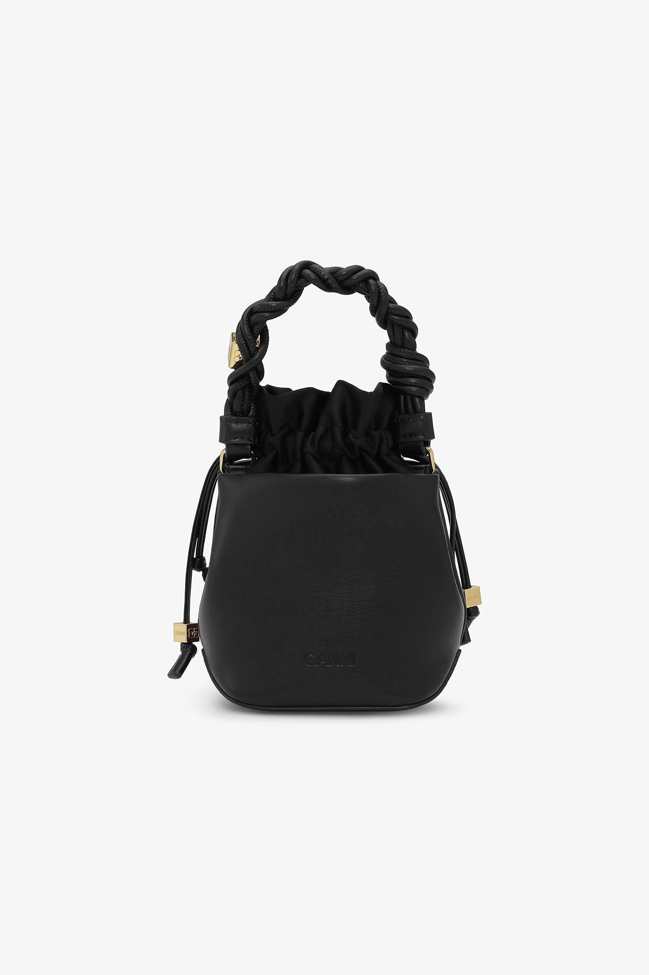 Black Mini GANNI Bou Bucket Bag