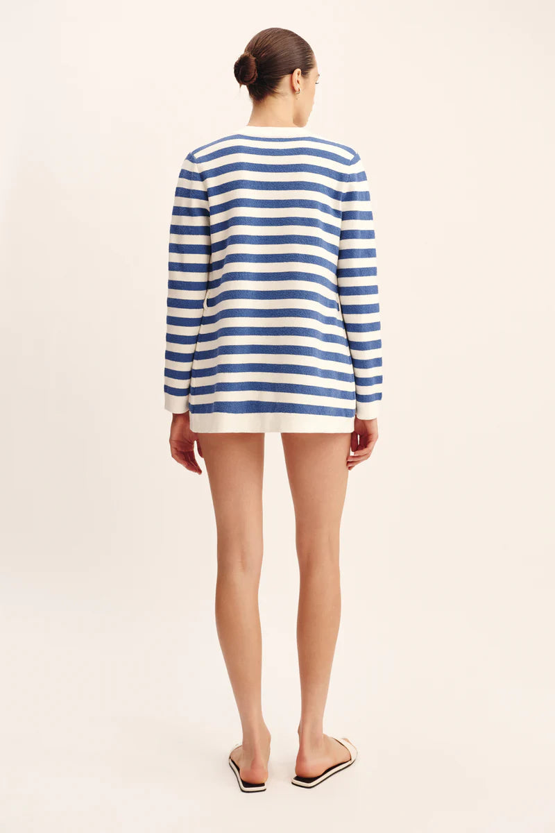 Ari Cardigan in Blue Stripe