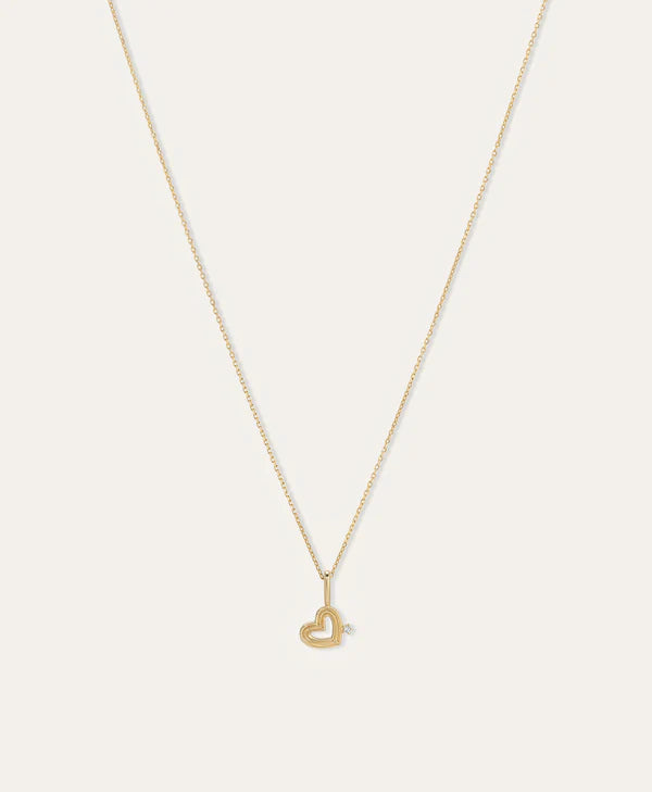 Groovy Diamond Heart Mini Charm