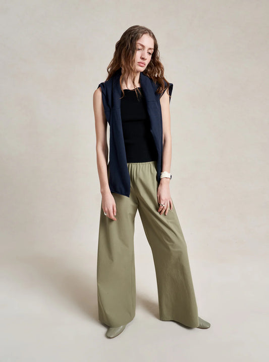 Cotton Poplin Colby Pant in Olive
