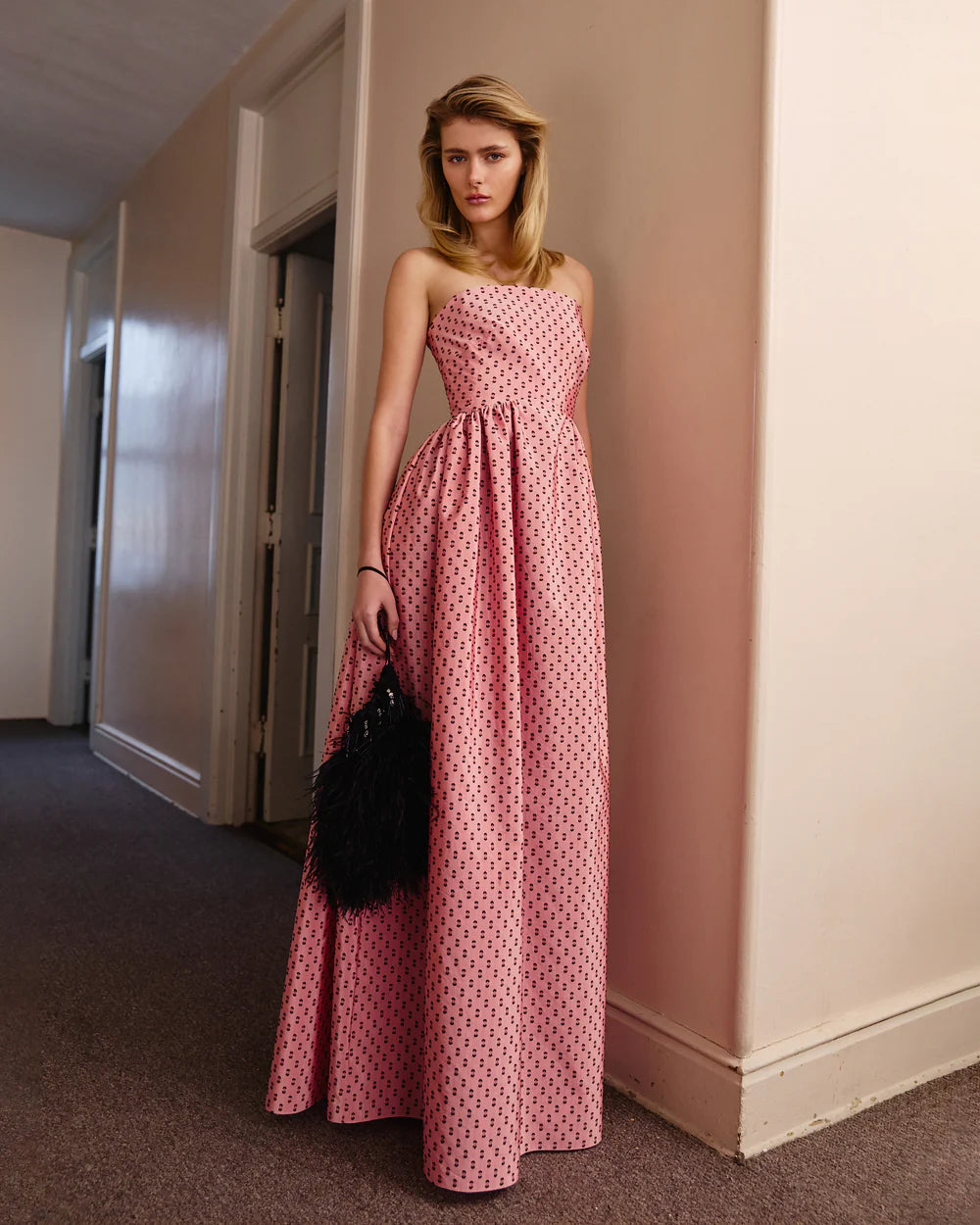 Audrey Gown in Rose Quartz/Nori Multi