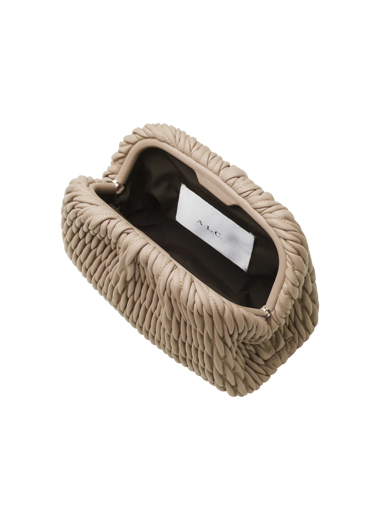 Enzo Clutch Bag in Beige