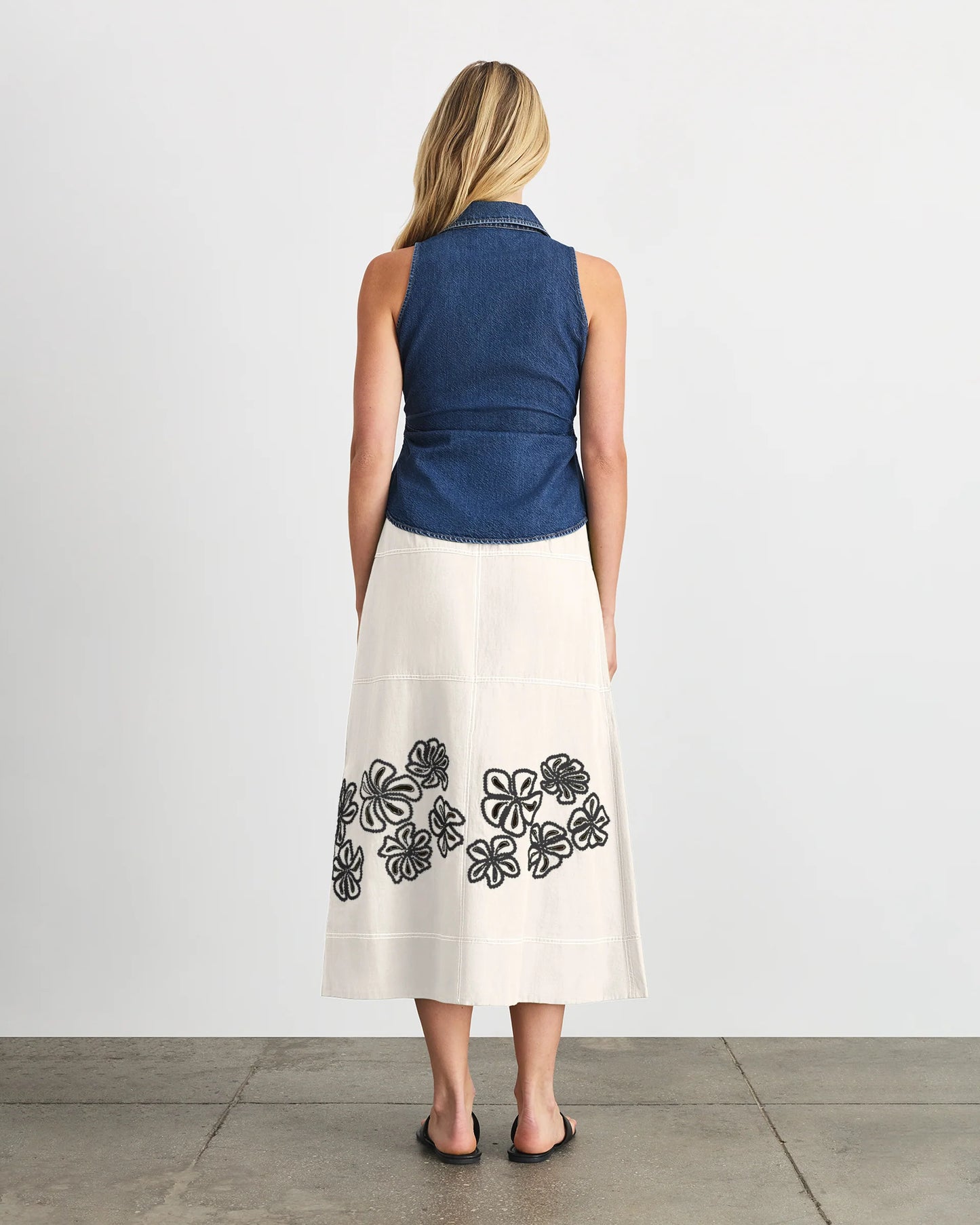 Hanelle Top in Classic Indigo Blue