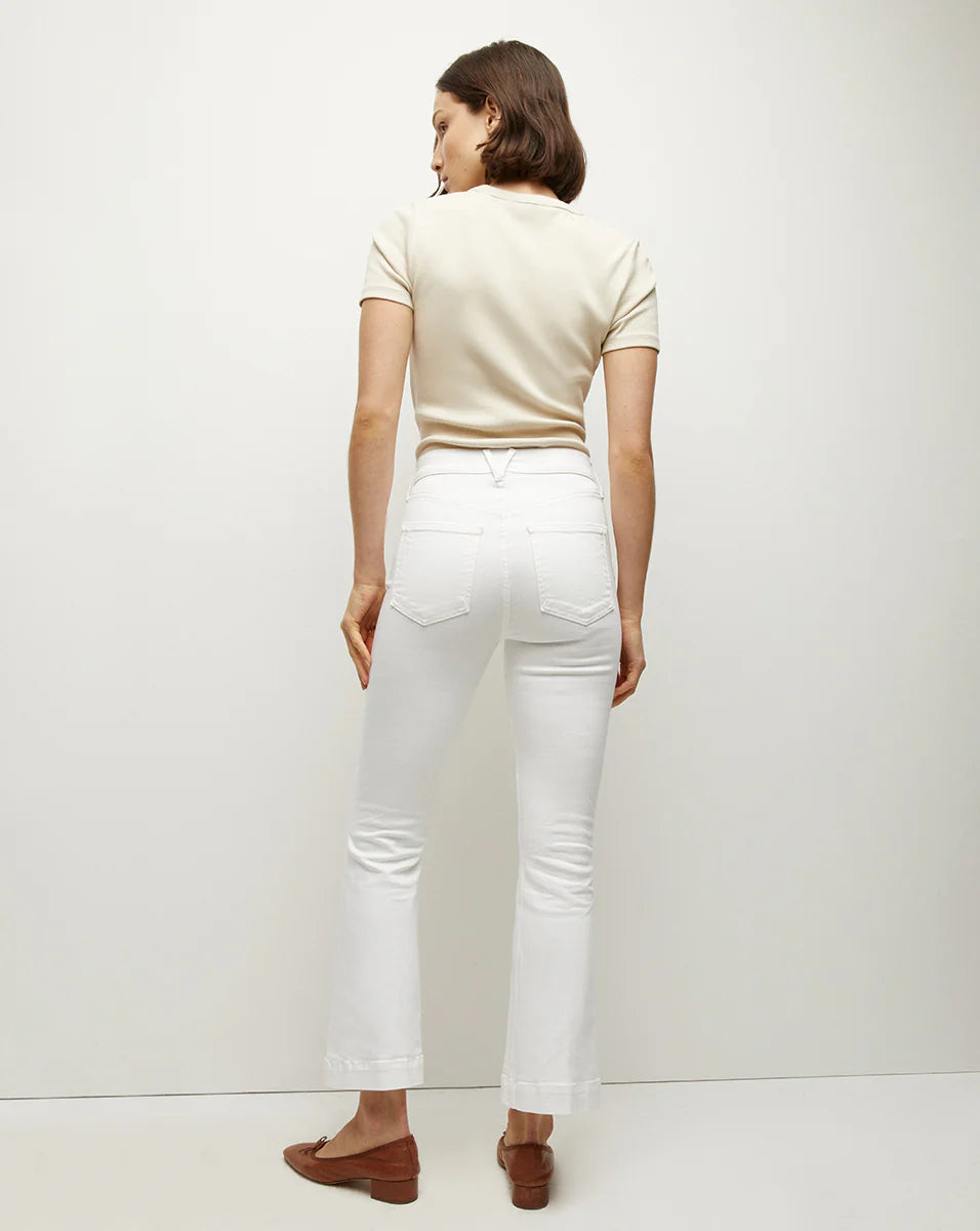 Carson Kick-Flare Jean in White