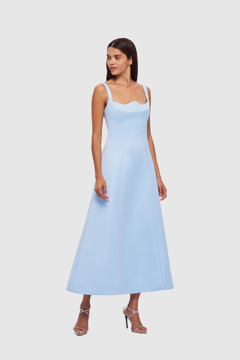 Odette Midi Dress in Sky Blue