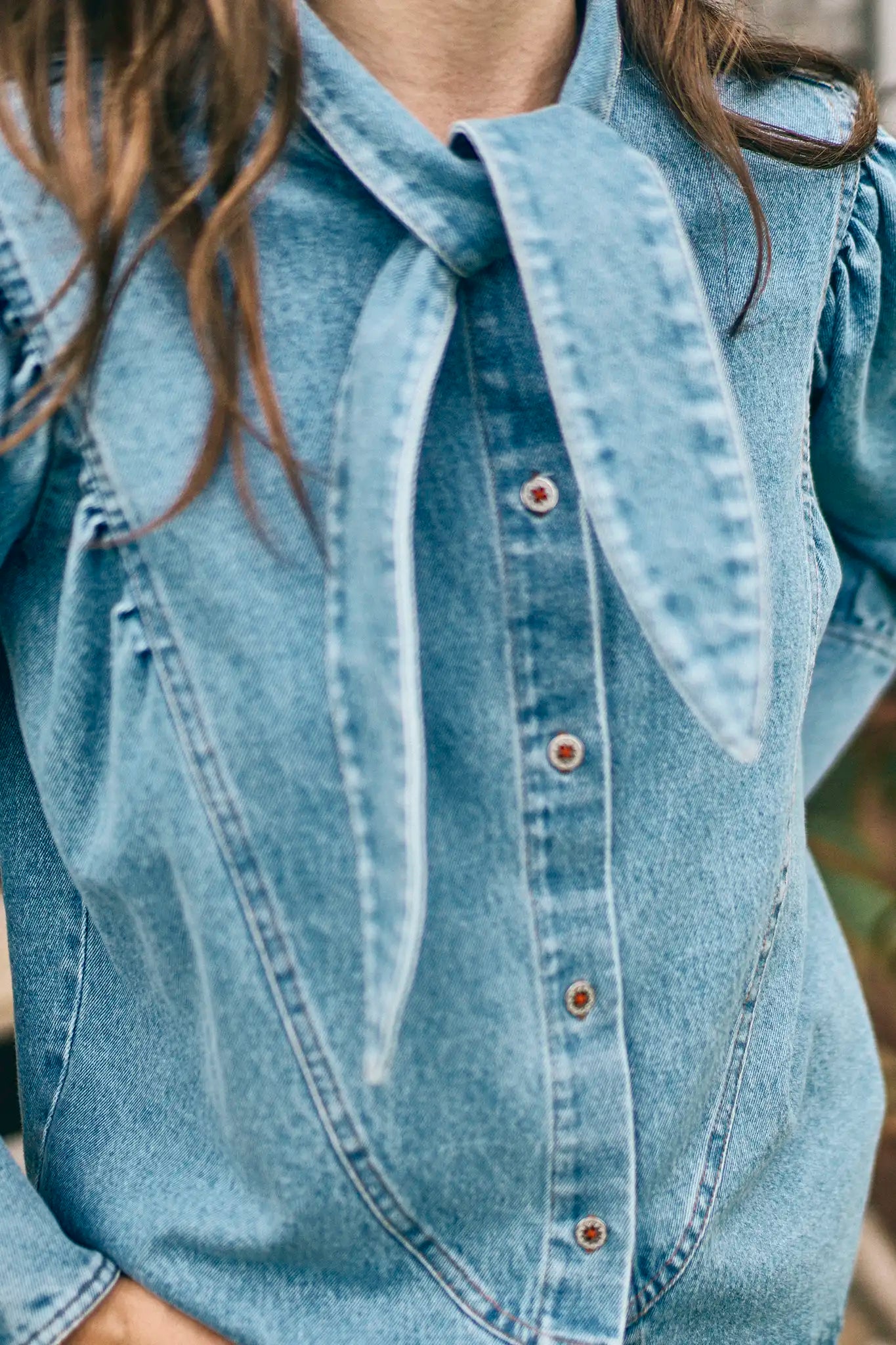 Odessa Shirt in Vintage Denim