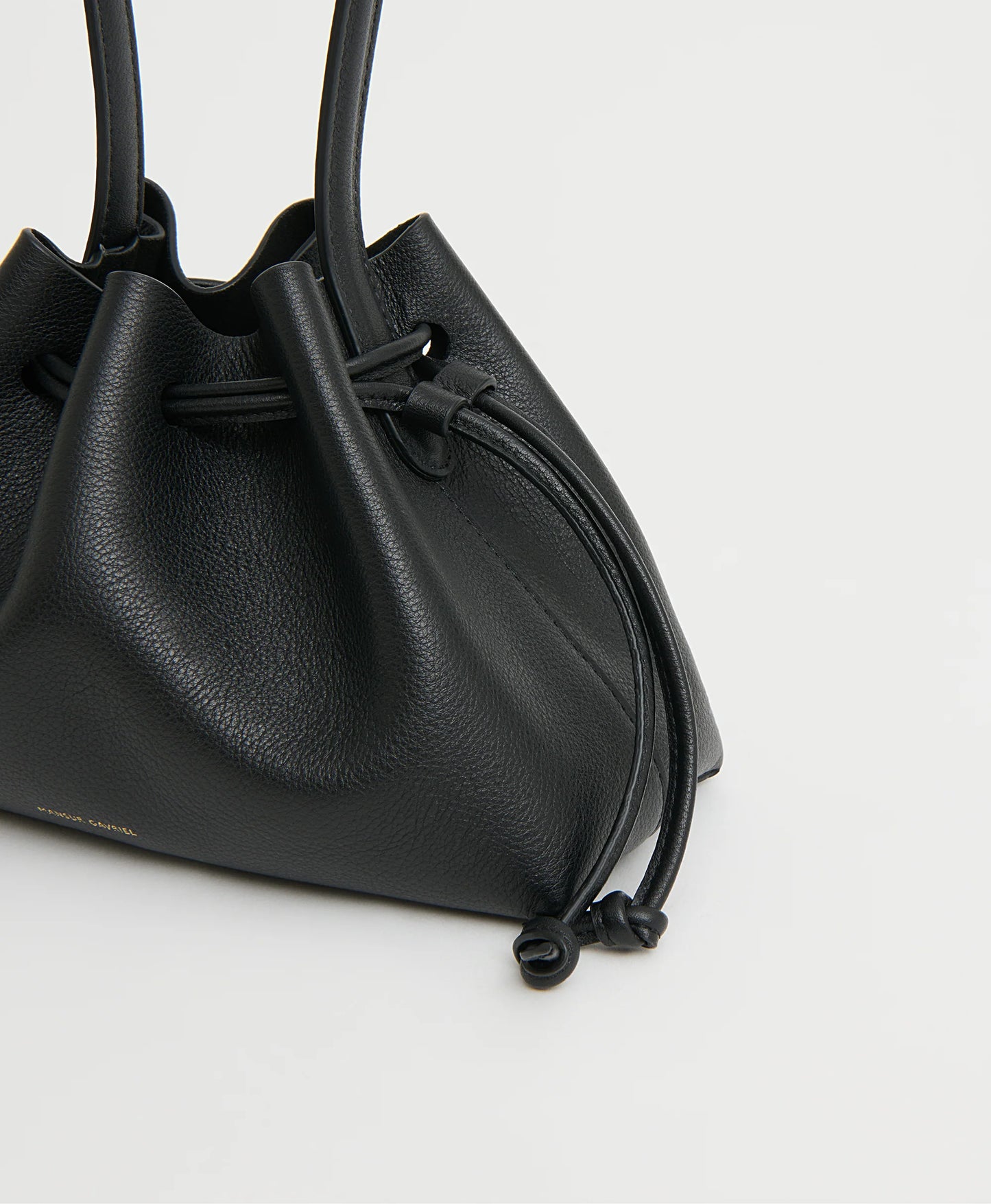 Drawstring Pouchette in Black