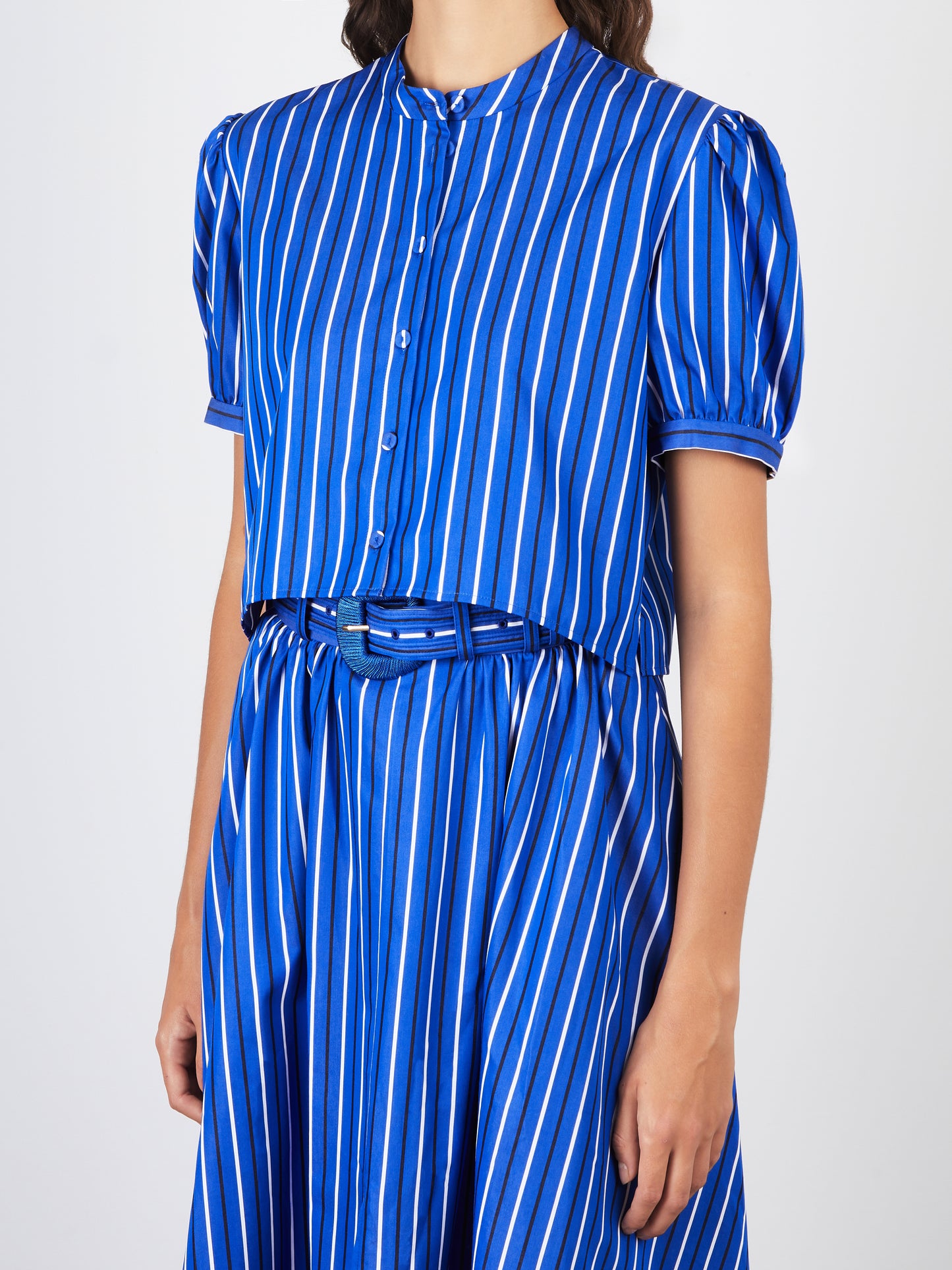 Jude-C Shirt in Azure Stripe