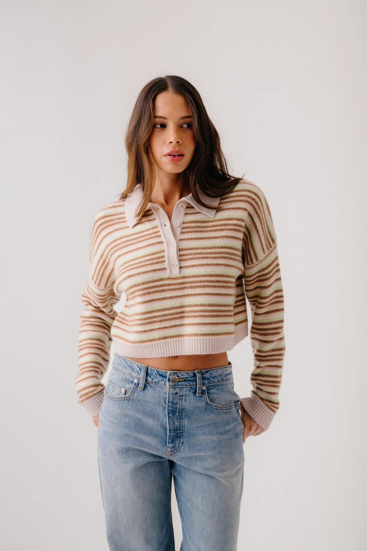 Maddie Cashmere Polo in Buttercup