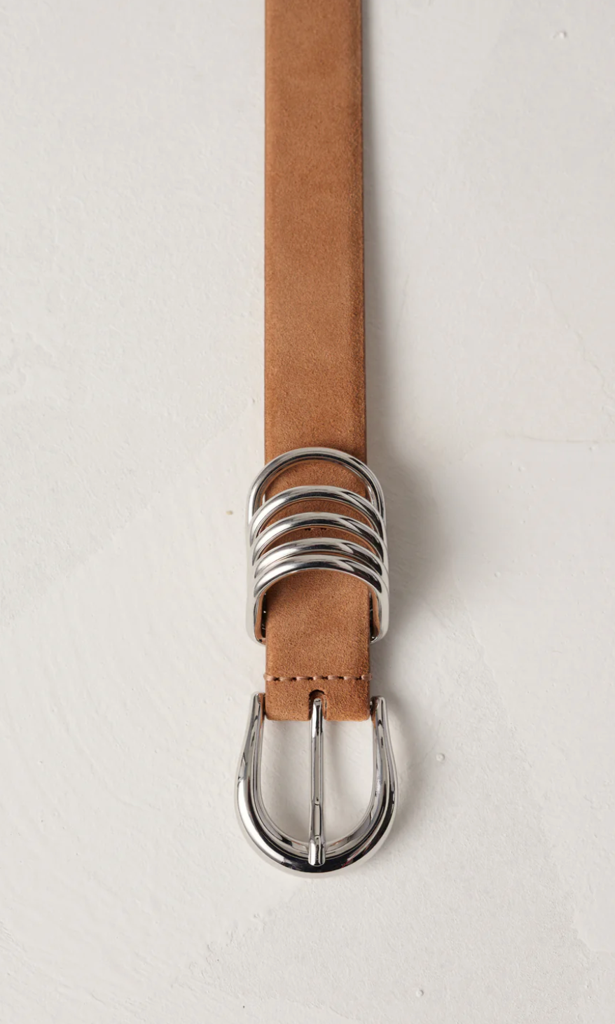 Hollyhock Suede in Caramel Suede & Silver