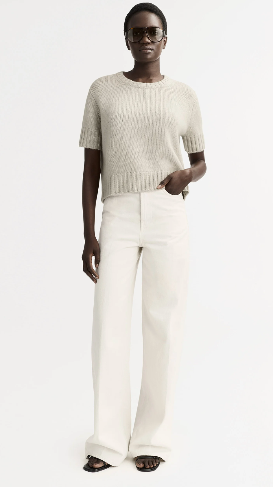Chunky Short Sleeve-Chalk