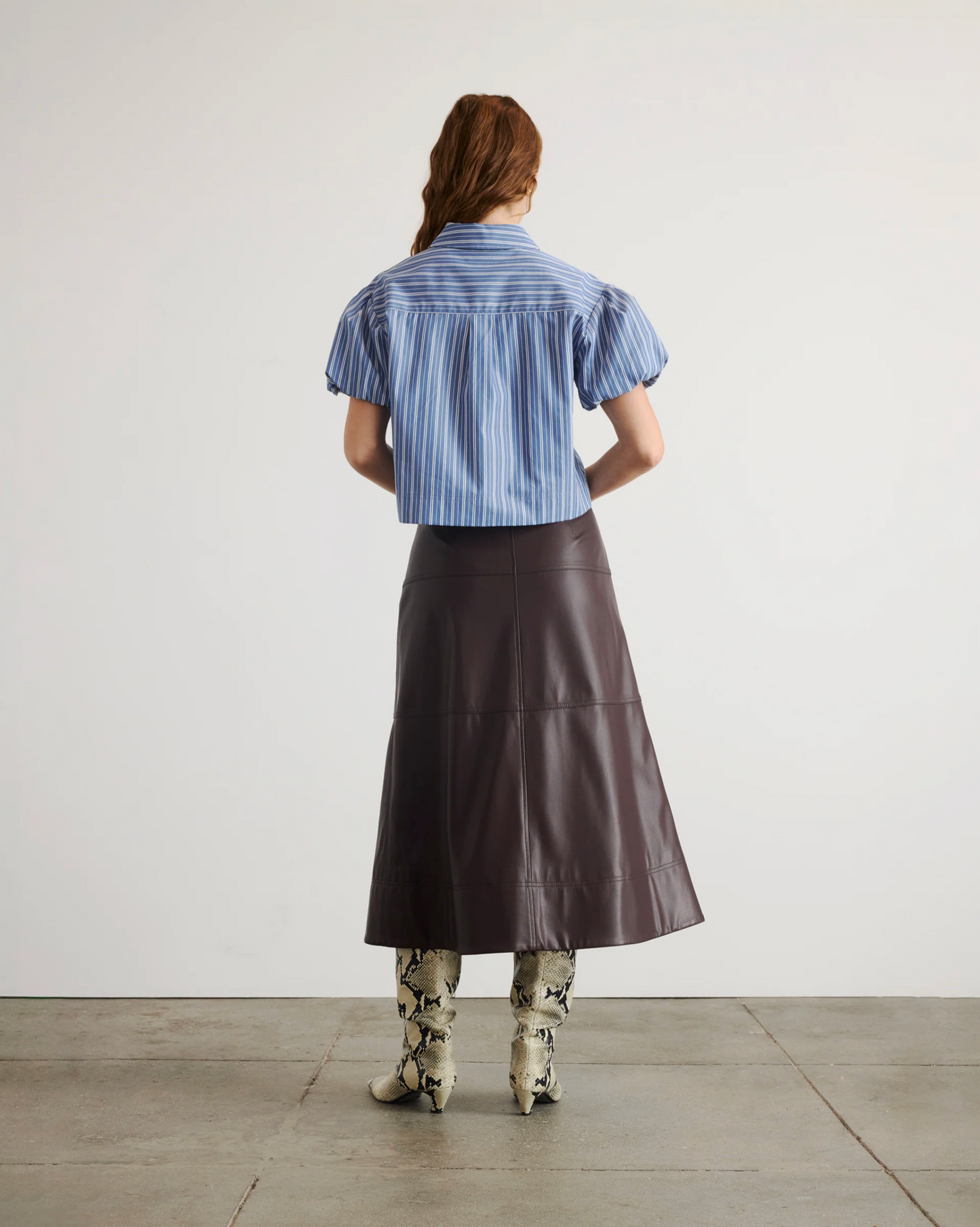 Elza Top in French Blue/White Multi