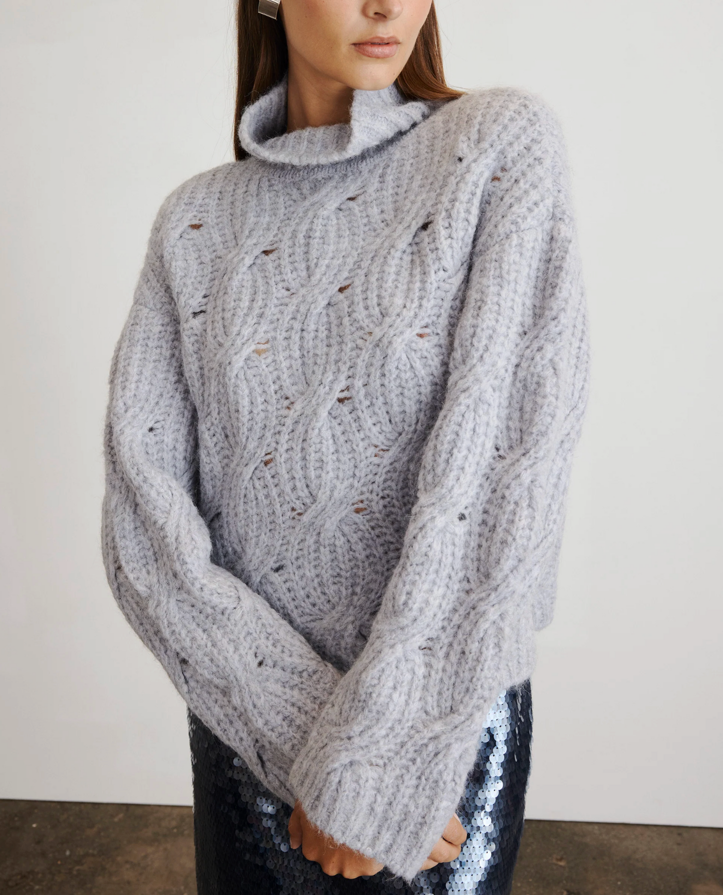 Opaline Sweater in Grey Sky