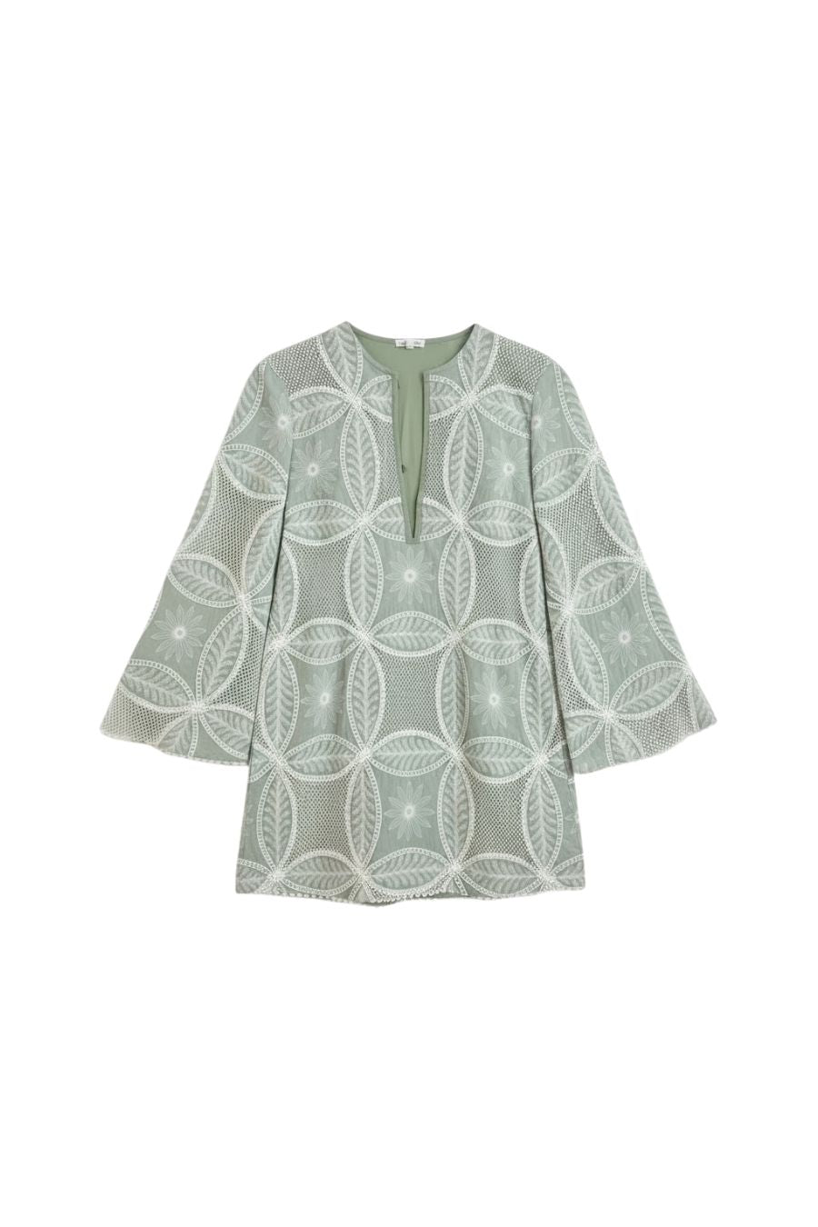 Mini Dress Gia in Sage Plain