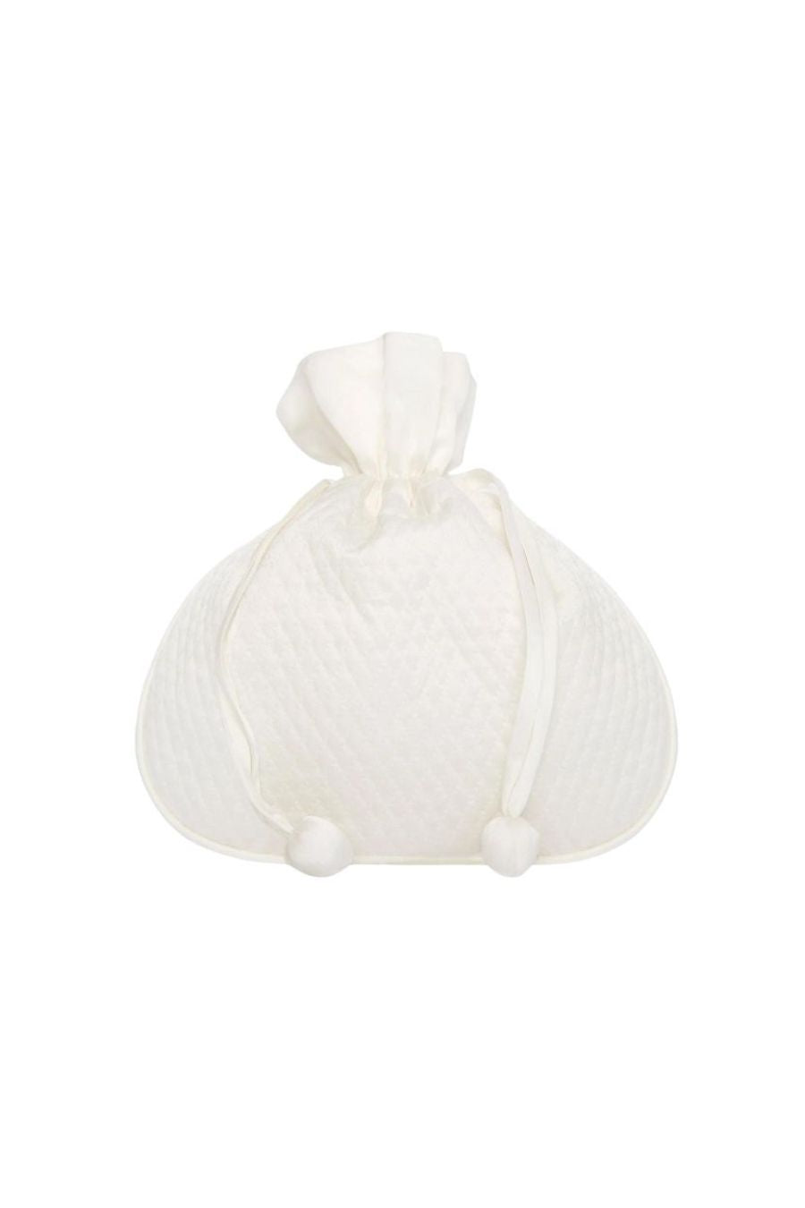 Quilted Jewelry Pouch in White