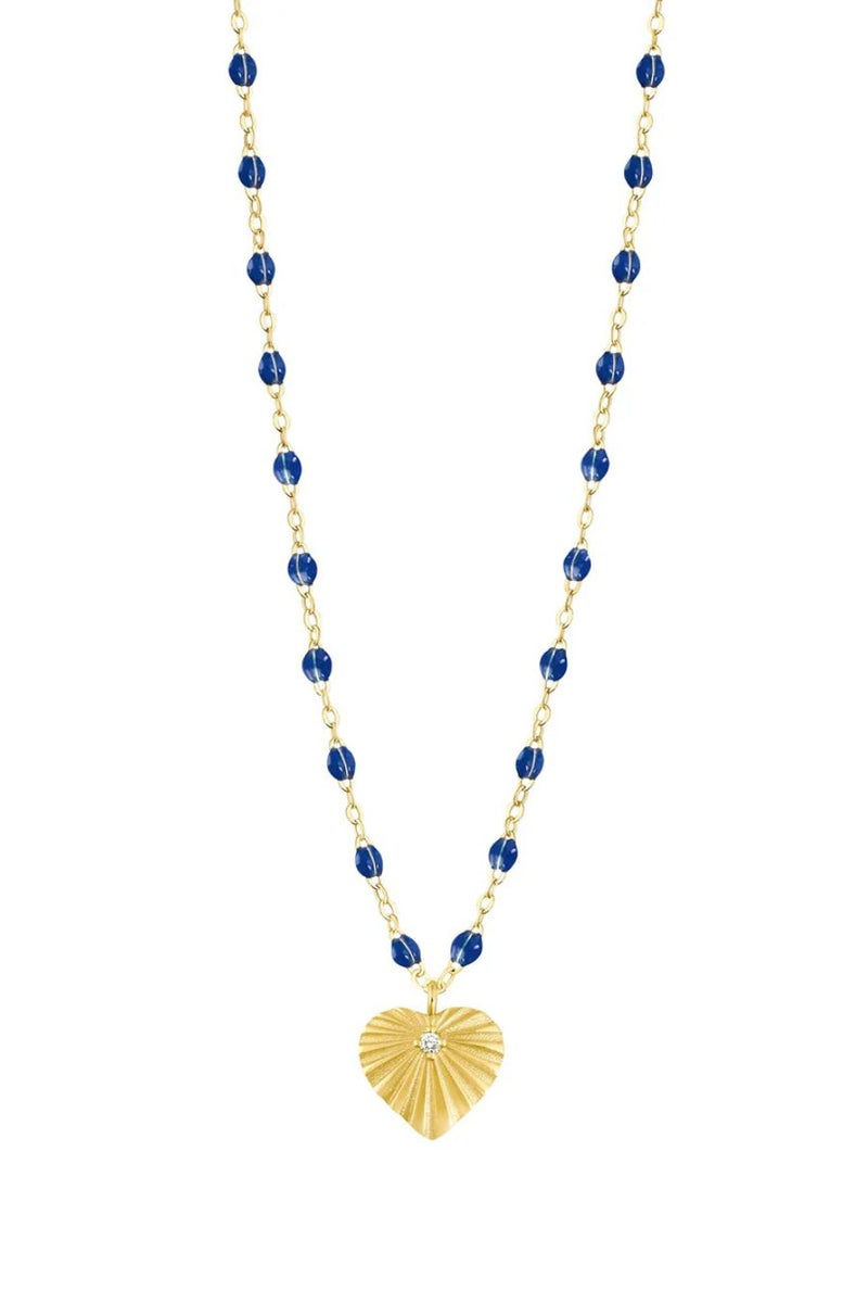 Heart Lumière Lapis Diamond Necklace