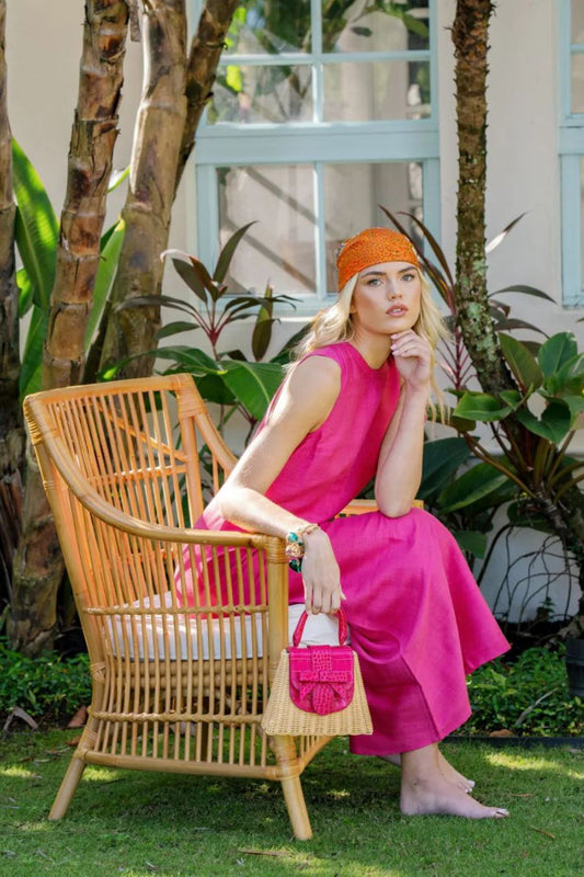 The Petite Lady Bag Bow in Hibiscus