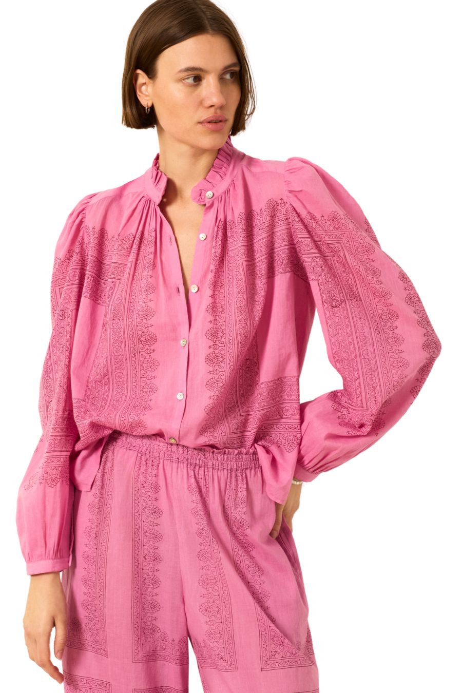 Annabel Fuchsia Tile Shirt
