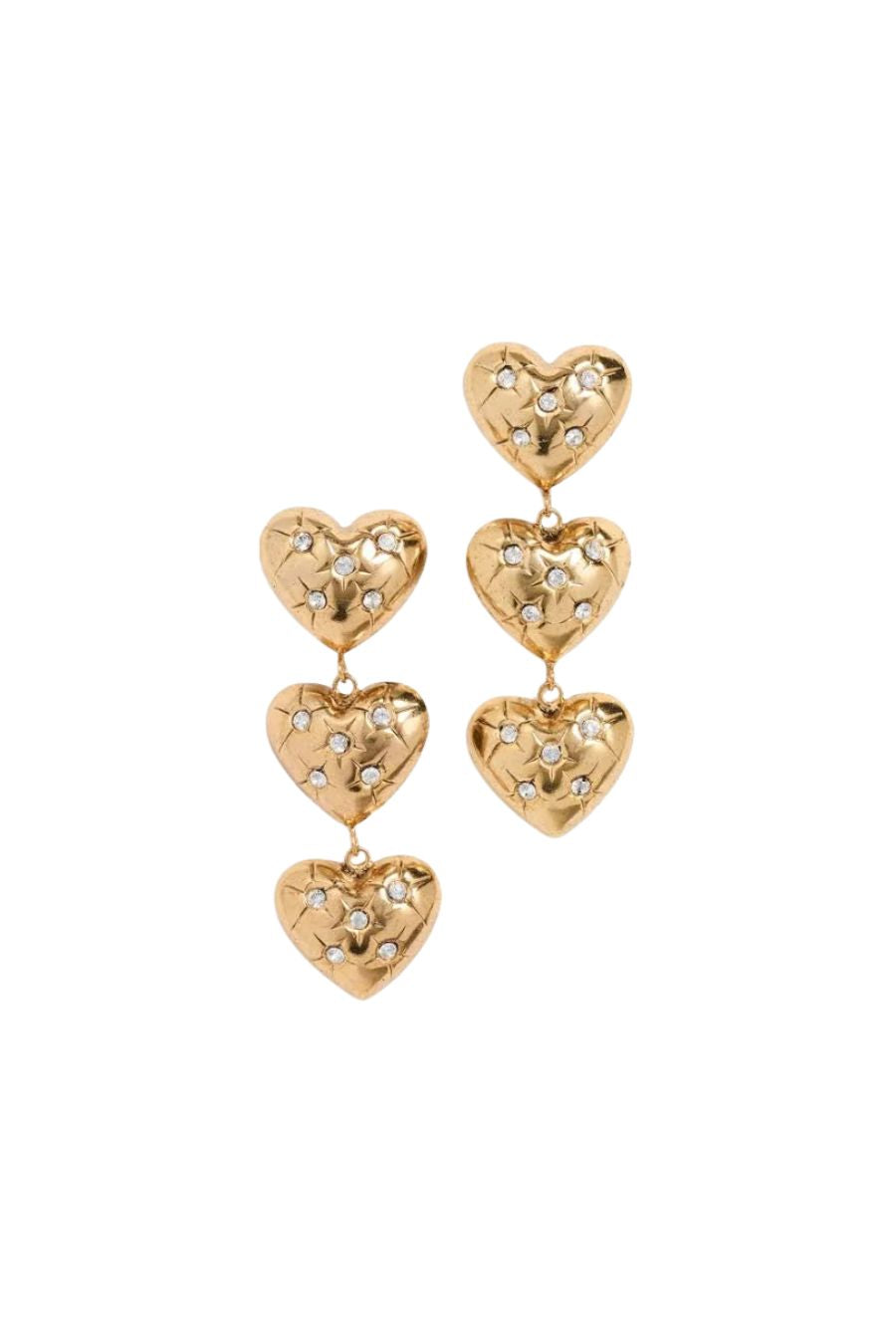 Harlow Earrings in Crystal Antique Gold