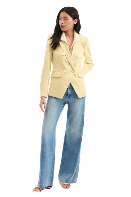 Miller Stretch-Linen Dickey Jacket in Chamomile