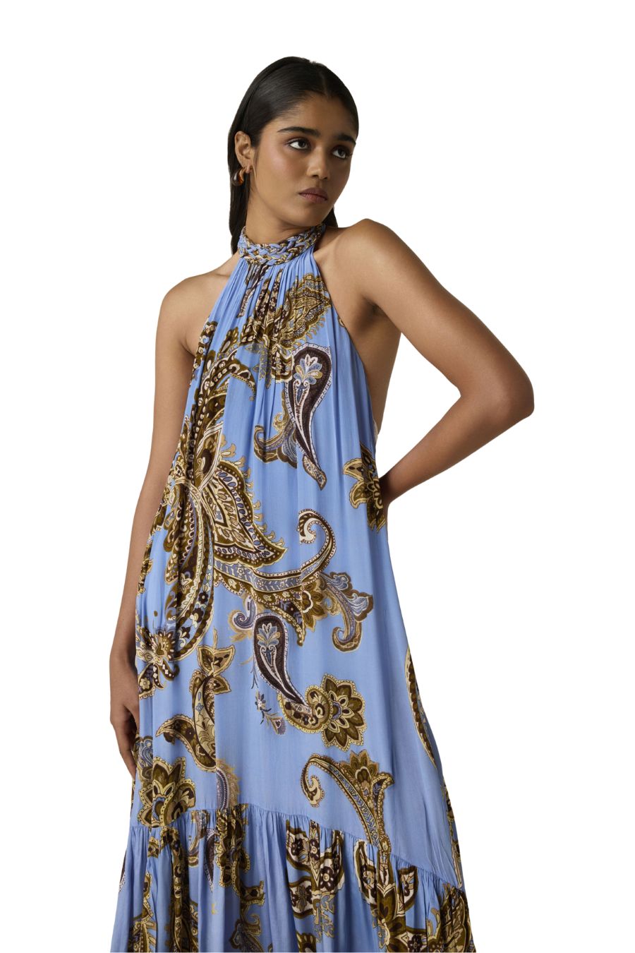 Saya Long Dress in Cornflower Blue