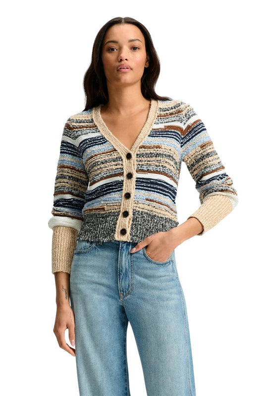 Cecily Wool-Blend Cardigan in Whisky Multi