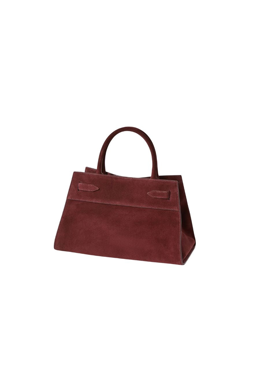 Dash Belted Suede Shoulder Bag in Raisin